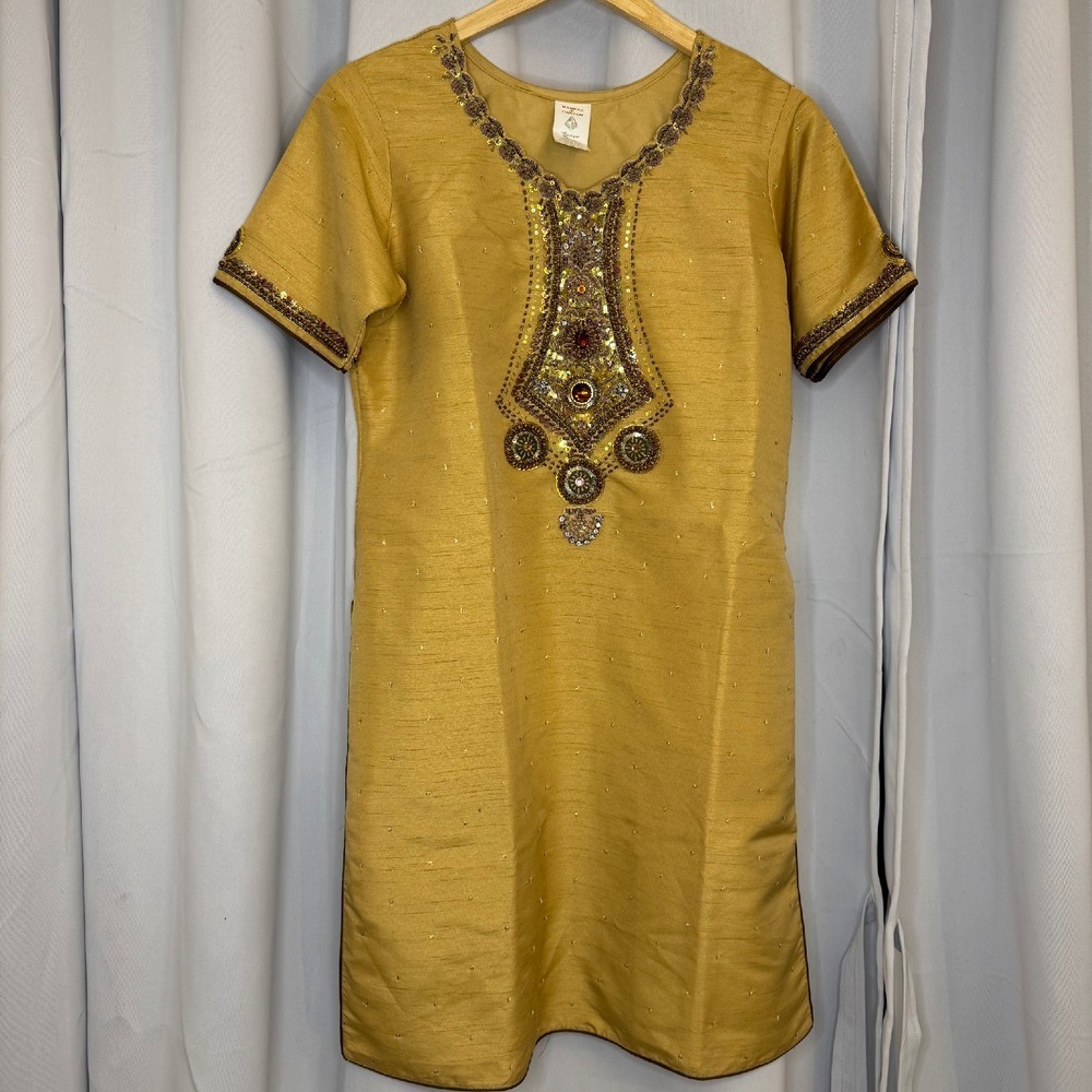 NWOT Embroidered Dress Hand Beaded Sequined Salwar Kameez Dress 2 Piece‎ Outfit